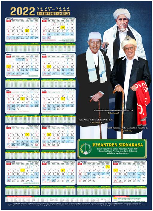 Kalender Pesantren Sirnarasa 2022